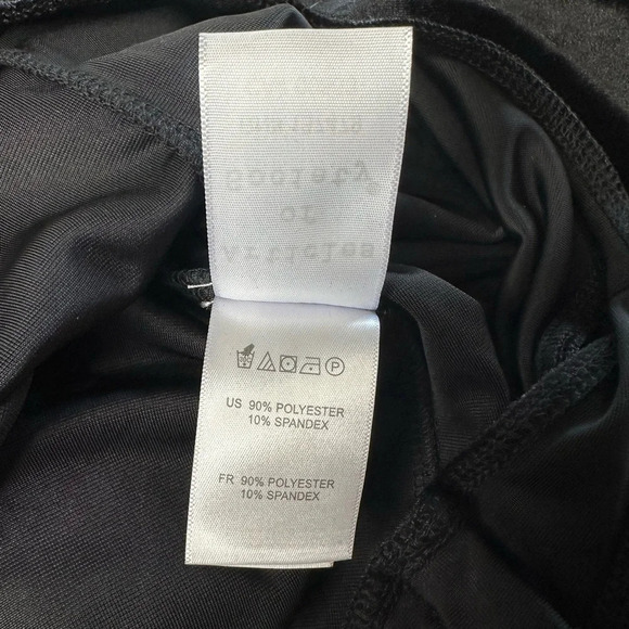 ARTICLES OF SOCIETY NWT black velour mock neck long sleeve thong bodysuit, sz S - Picture 5 of 8